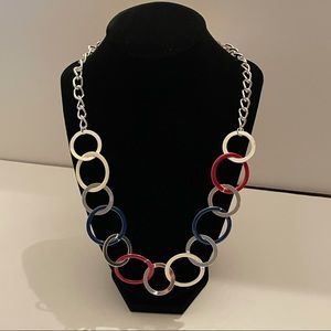 Red white and blue necklace